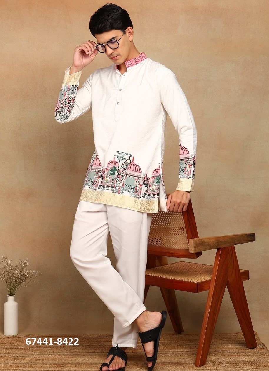 QUTUB MINAR - Catalog # 67441 (Set of 2 Men's Ethnic Wear) QUTUB MINAR - Catalog # 67441 (Set of 2 Men's Ethnic Wear)