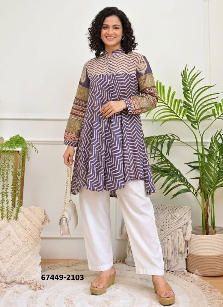DEVISHA - Catalog # 67449 (Set of 3 Readymade Women's Kurtis / Tops)