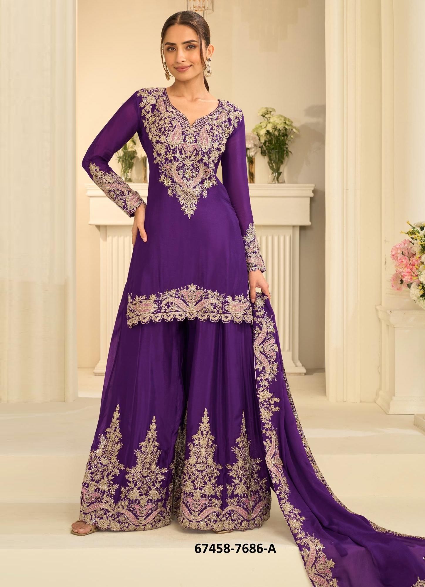 SAGA - Catalog # 67458 (Set of 5 Readymade Salwar Suits) SAGA - Catalog # 67458 (Set of 5 Readymade Salwar Suits)