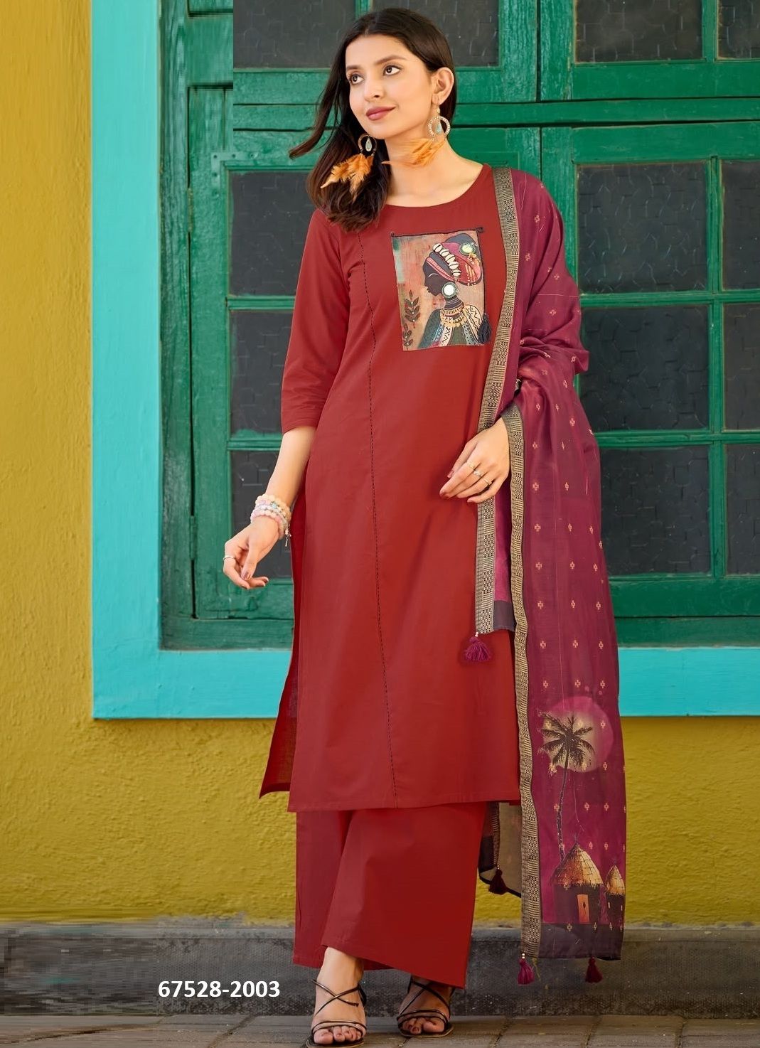 GOPI VATIKA - Catalog # 67528 (Set of 6 Readymade Salwar Suits)
