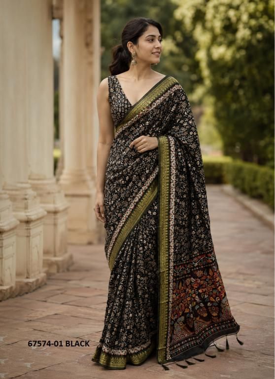 SUNFLOWER - Catalog # 67574 (Set of 4 Sarees) SUNFLOWER - Catalog # 67574 (Set of 4 Sarees)