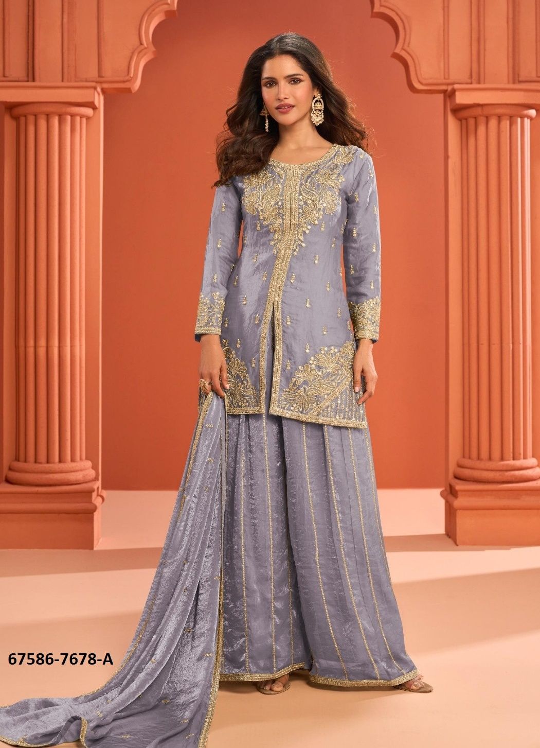 ISHWARA - Catalog # 67586 (Set of 4 Indo-Western Outfits) ISHWARA - Catalog # 67586 (Set of 4 Indo-Western Outfits)