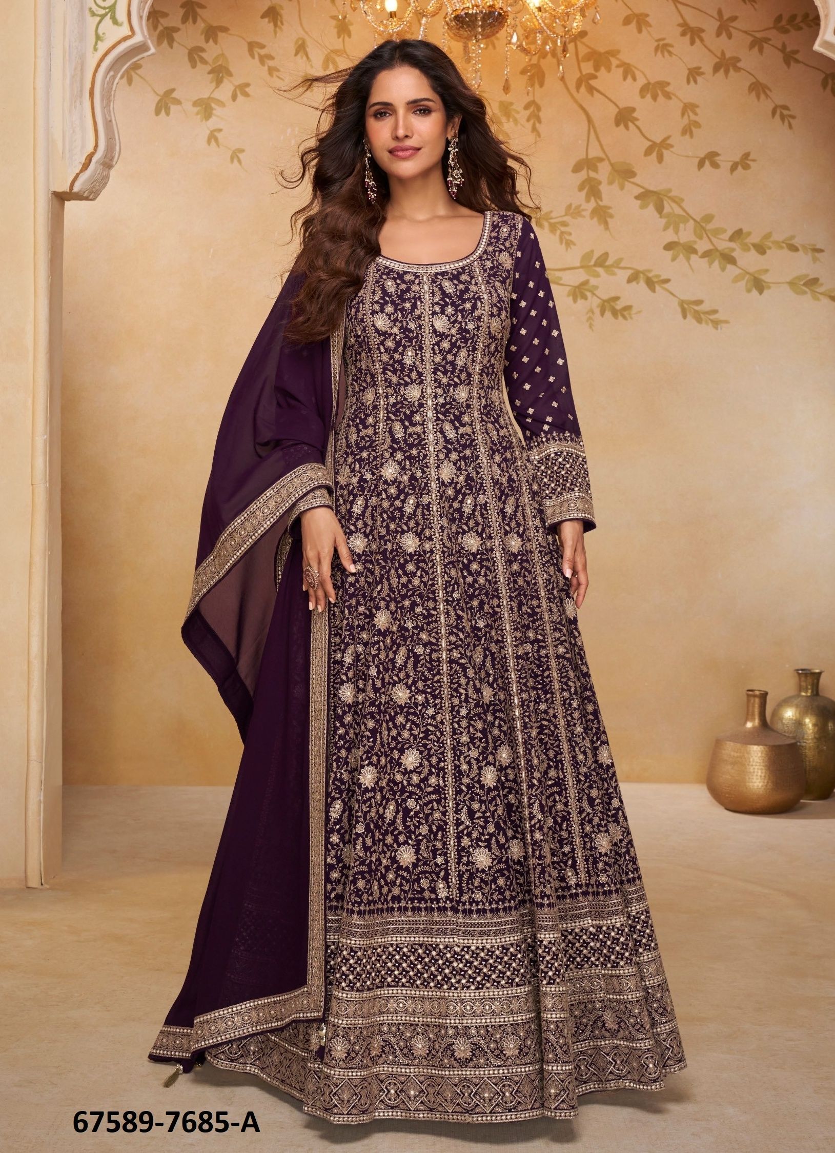 LIBAAS - Catalog # 67589 (Set of 4 Readymade Gowns) LIBAAS - Catalog # 67589 (Set of 4 Readymade Gowns)