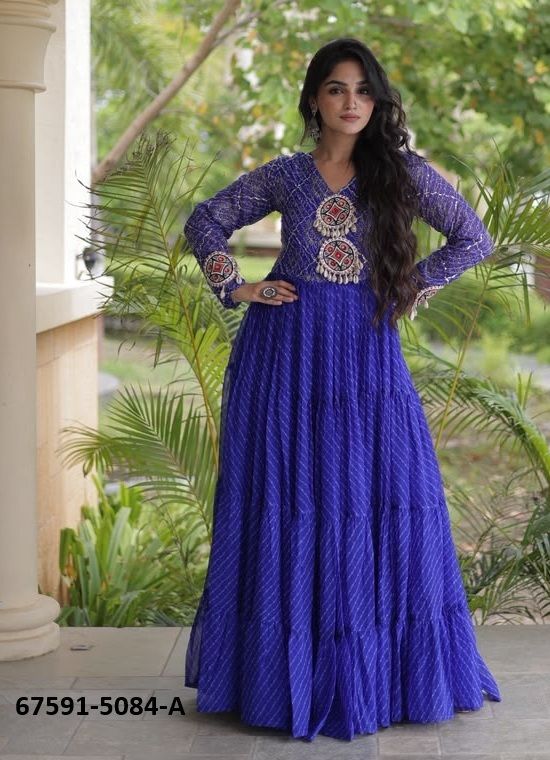 DHAMAAL - Catalog # 67591 (Set of 4 Readymade Gowns) DHAMAAL - Catalog # 67591 (Set of 4 Readymade Gowns)