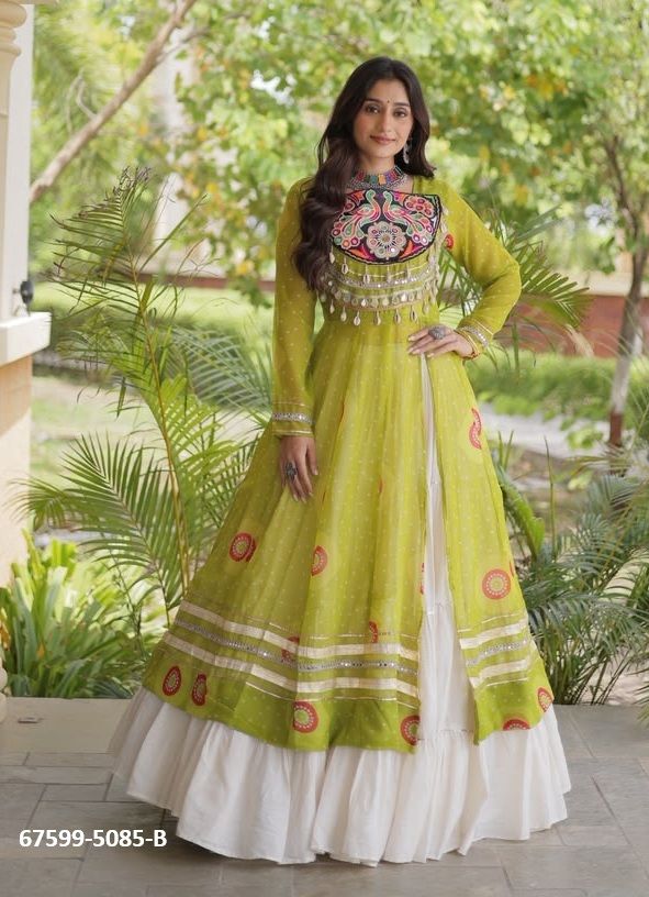 NAVRATRI MASTI - Catalog # 67599 (Set of 4 Readymade Lehengas)