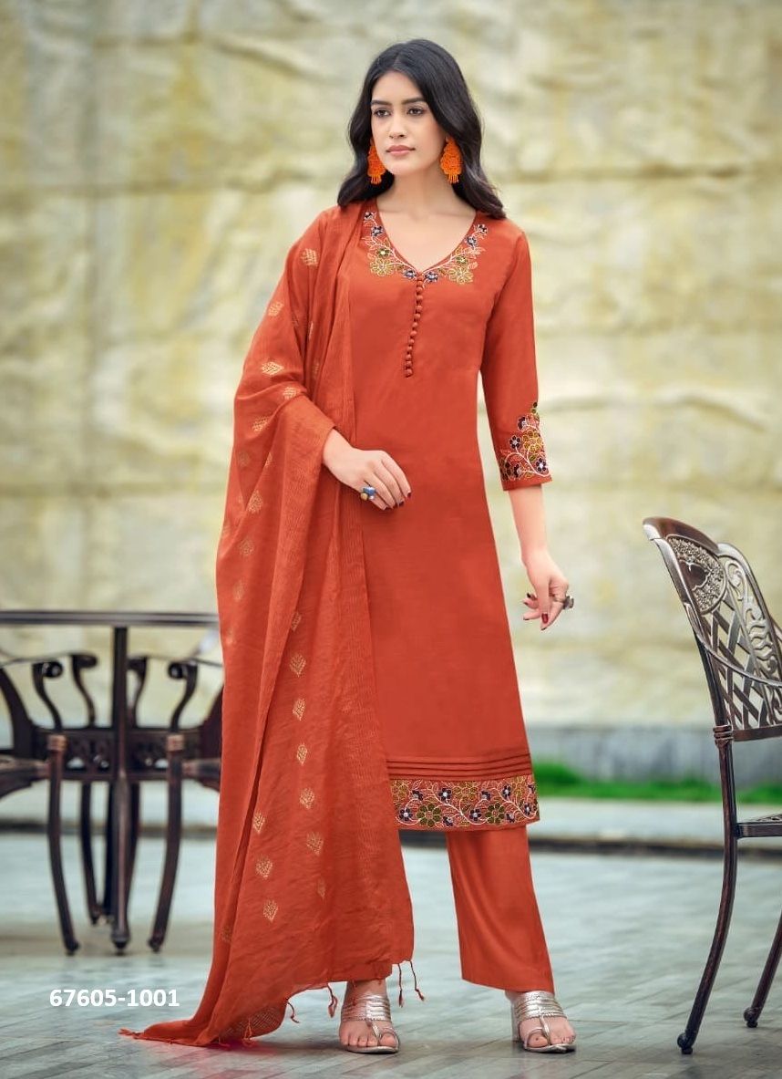 TANISHA 2 - Catalog # 67605 (Set of 6 Readymade Salwar Suits) TANISHA 2 - Catalog # 67605 (Set of 6 Readymade Salwar Suits)