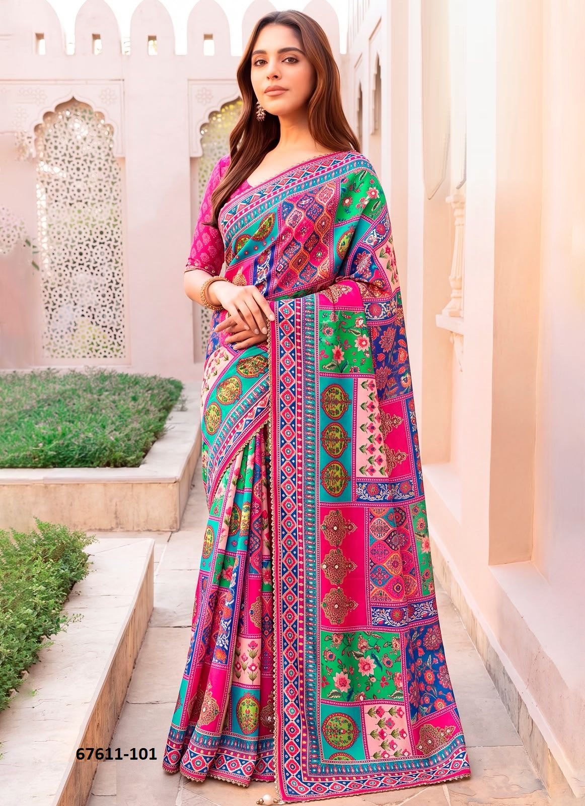 SANYAM - Catalog # 67611 (Set of 4 Sarees) SANYAM - Catalog # 67611 (Set of 4 Sarees)