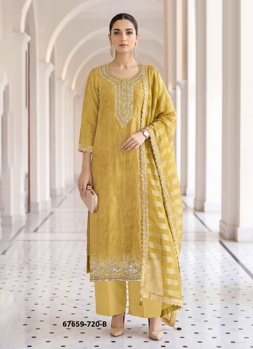 RAJ-TILAK - Catalog # 67659 (Set of 4 Readymade Salwar Suits) RAJ-TILAK - Catalog # 67659 (Set of 4 Readymade Salwar Suits)