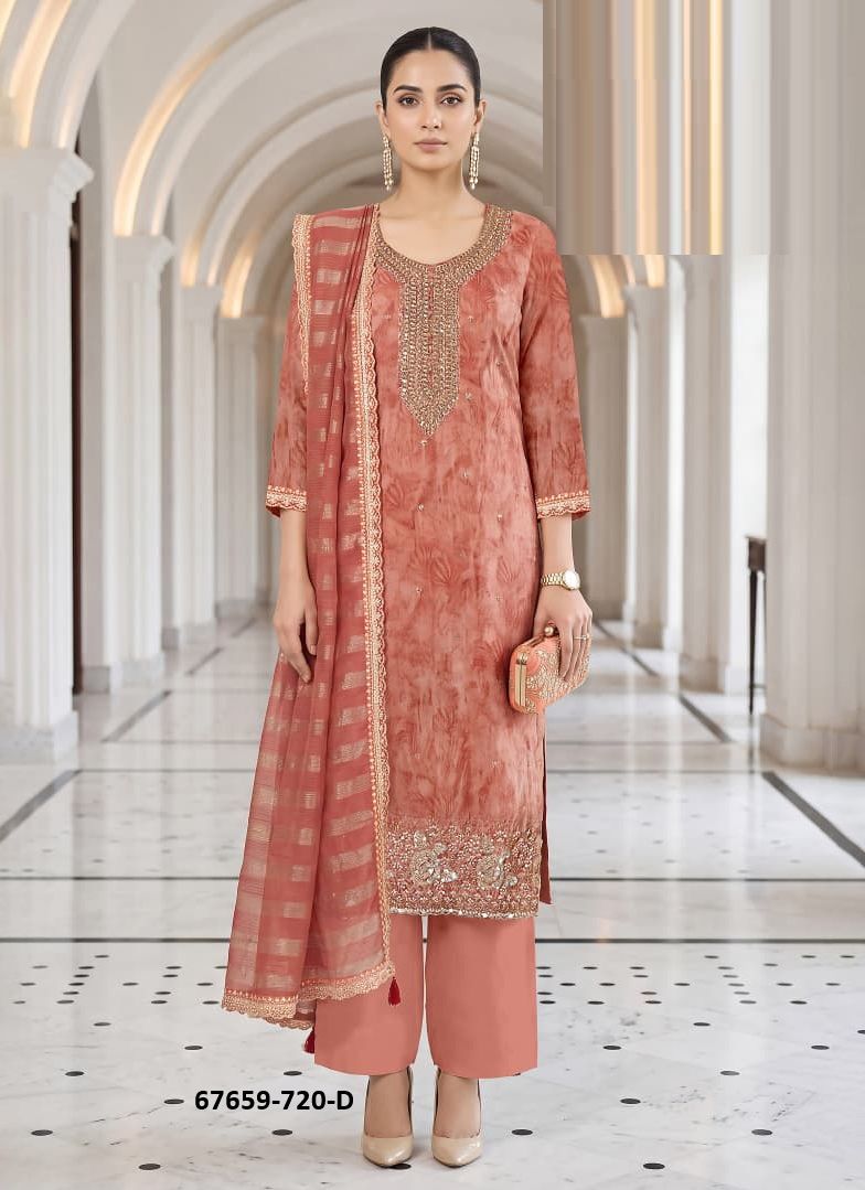 RAJ-TILAK - Catalog # 67659 (Set of 4 Readymade Salwar Suits) RAJ-TILAK - Catalog # 67659 (Set of 4 Readymade Salwar Suits)