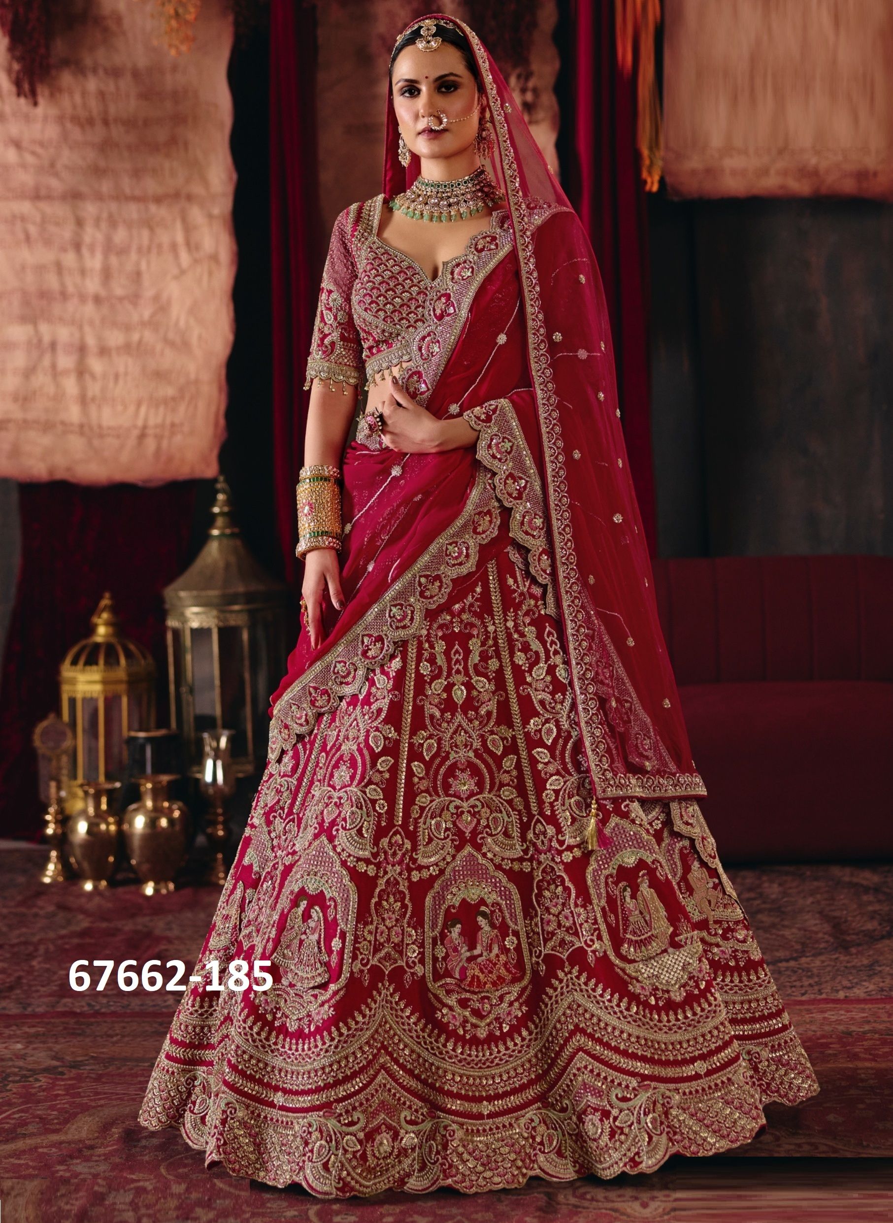 ANAR DANA BRIDAL EDIT - Catalog # 67662 (Set of 14 Readymade Lehengas)