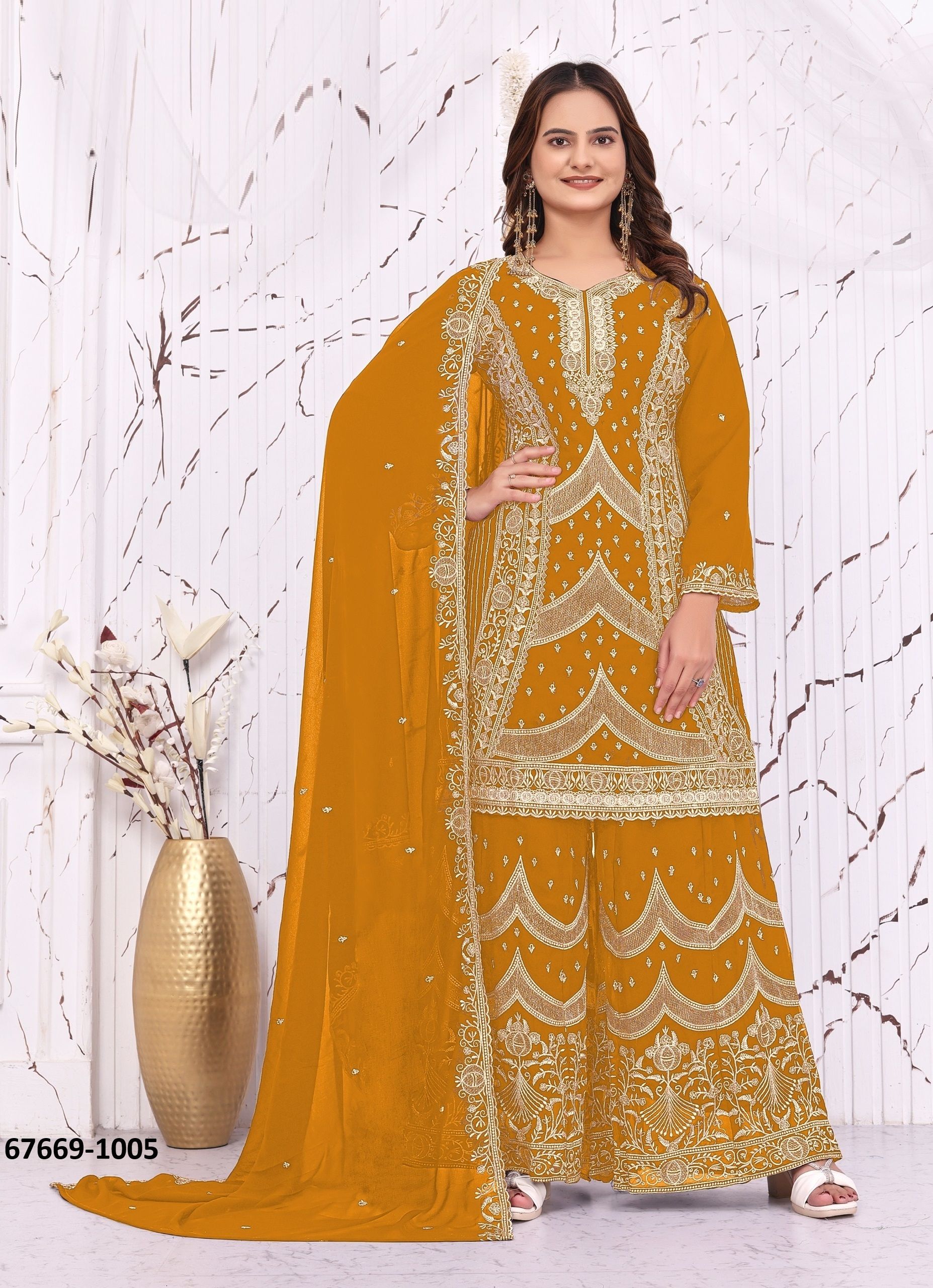 SALMA - Catalog # 67669 (Set of 6 Readymade Salwar Suits)