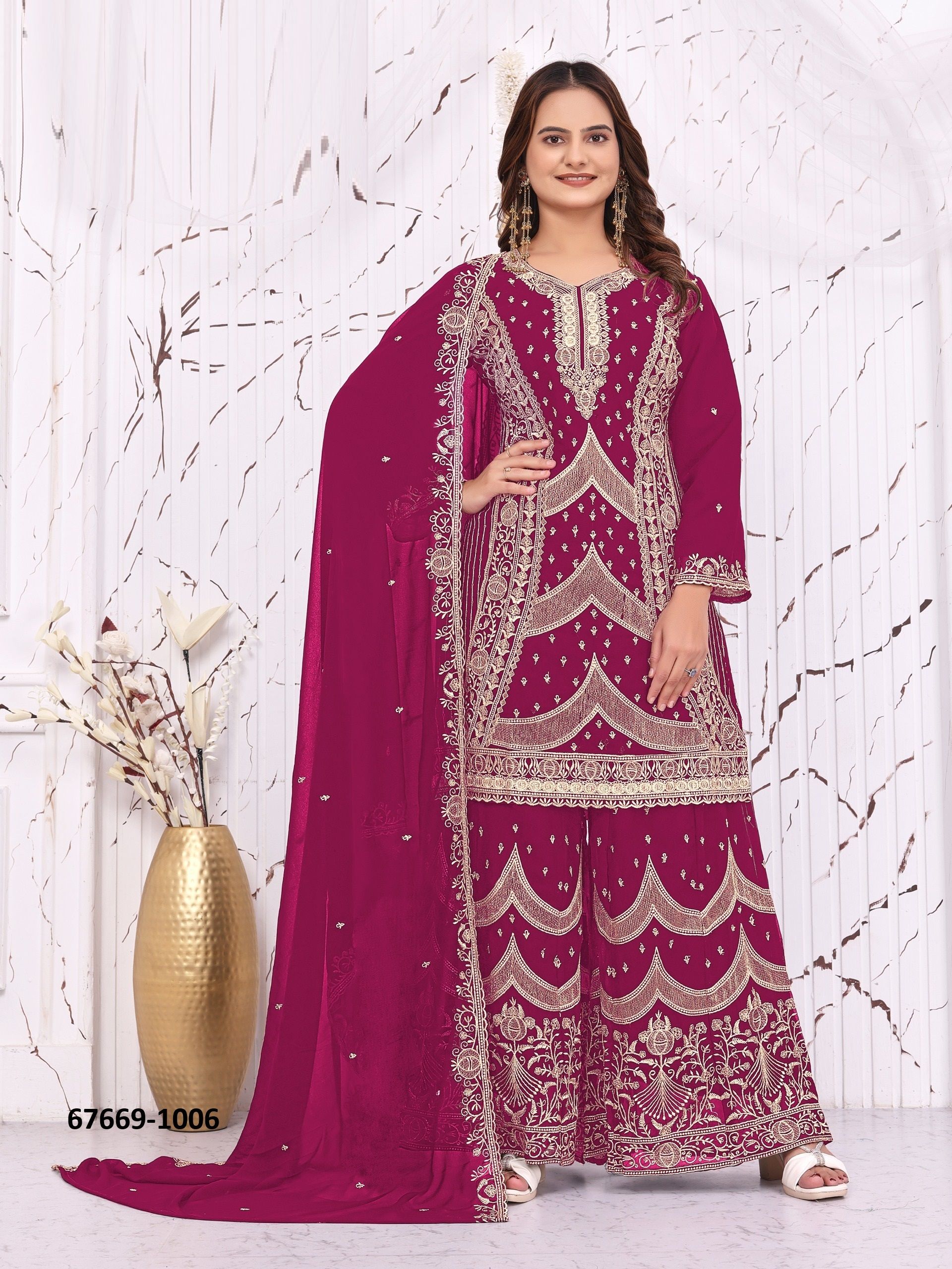 SALMA - Catalog # 67669 (Set of 6 Readymade Salwar Suits)
