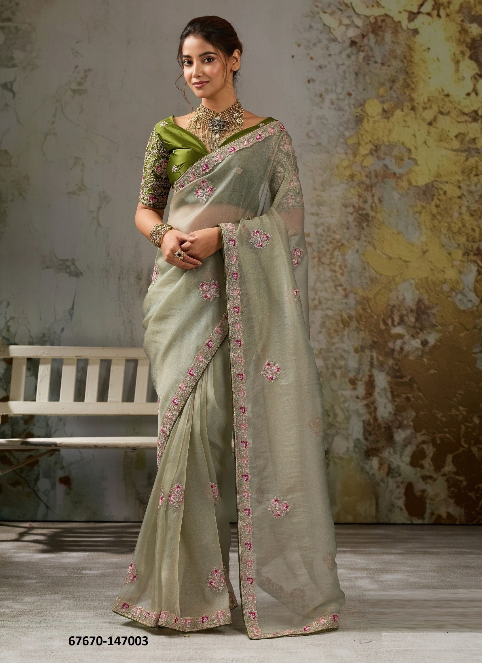 MAANVI - Catalog # 67670 (Set of 5 Sarees)