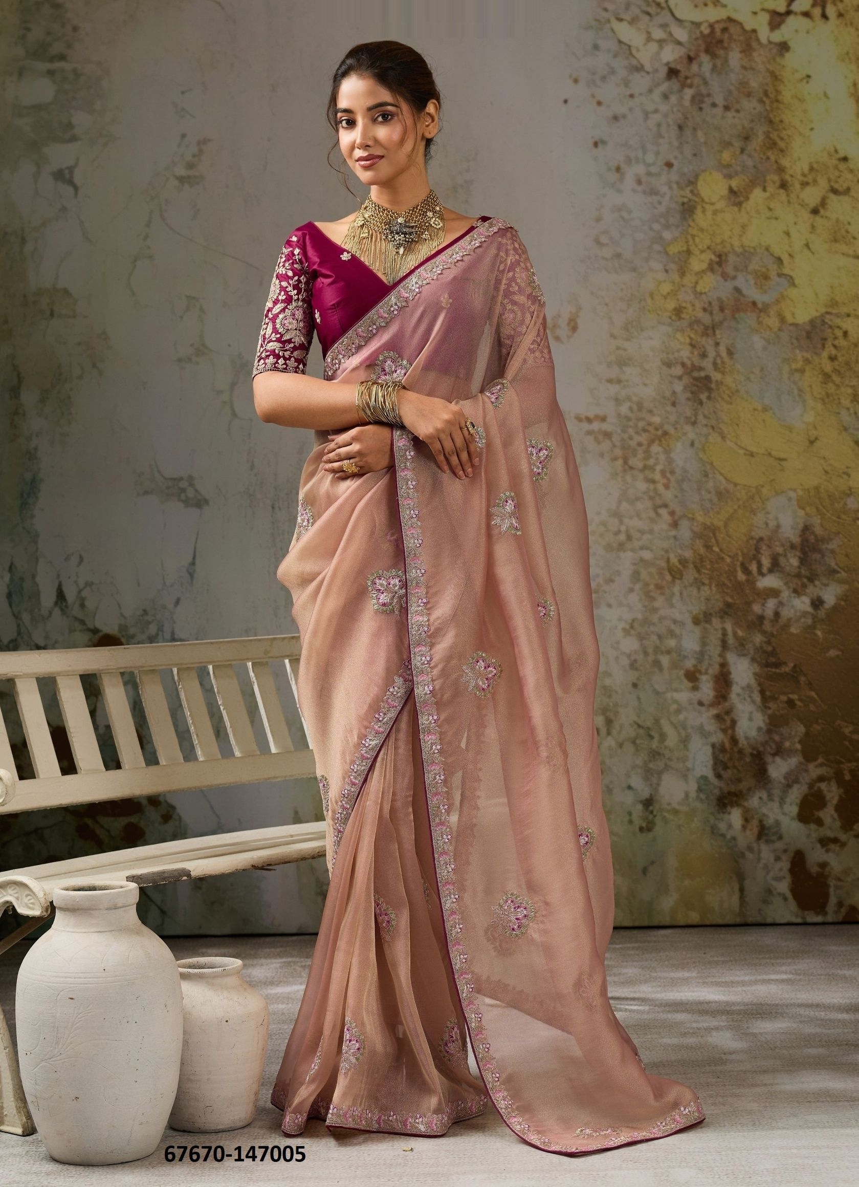 MAANVI - Catalog # 67670 (Set of 5 Sarees)