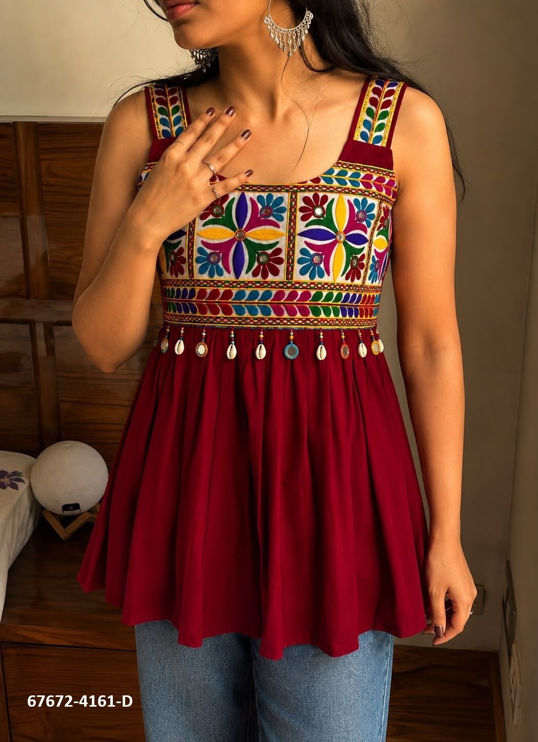 SPAGHETTI NAVRATRI - Catalog # 67672 (Set of 5 Readymade Women's Kurtis / Tops) SPAGHETTI NAVRATRI - Catalog # 67672 (Set of 5 Readymade Women's Kurtis / Tops)