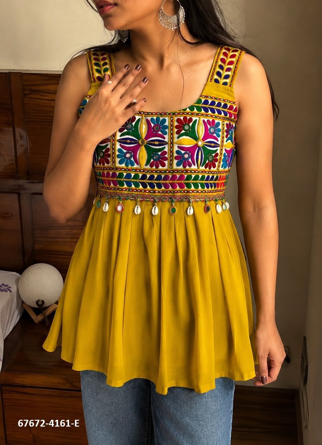 SPAGHETTI NAVRATRI - Catalog # 67672 (Set of 5 Readymade Women's Kurtis / Tops) SPAGHETTI NAVRATRI - Catalog # 67672 (Set of 5 Readymade Women's Kurtis / Tops)