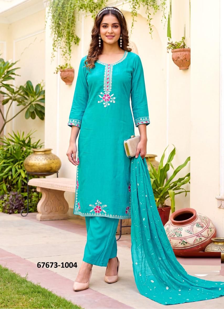 SAUGAT 1 - Catalog # 67673 (Set of 8 Readymade Salwar Suits) SAUGAT 1 - Catalog # 67673 (Set of 8 Readymade Salwar Suits)