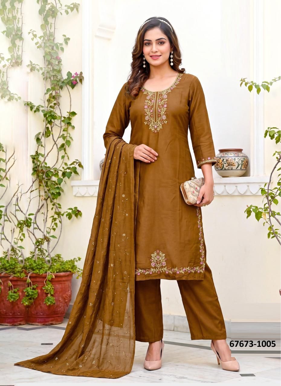 SAUGAT 1 - Catalog # 67673 (Set of 8 Readymade Salwar Suits) SAUGAT 1 - Catalog # 67673 (Set of 8 Readymade Salwar Suits)