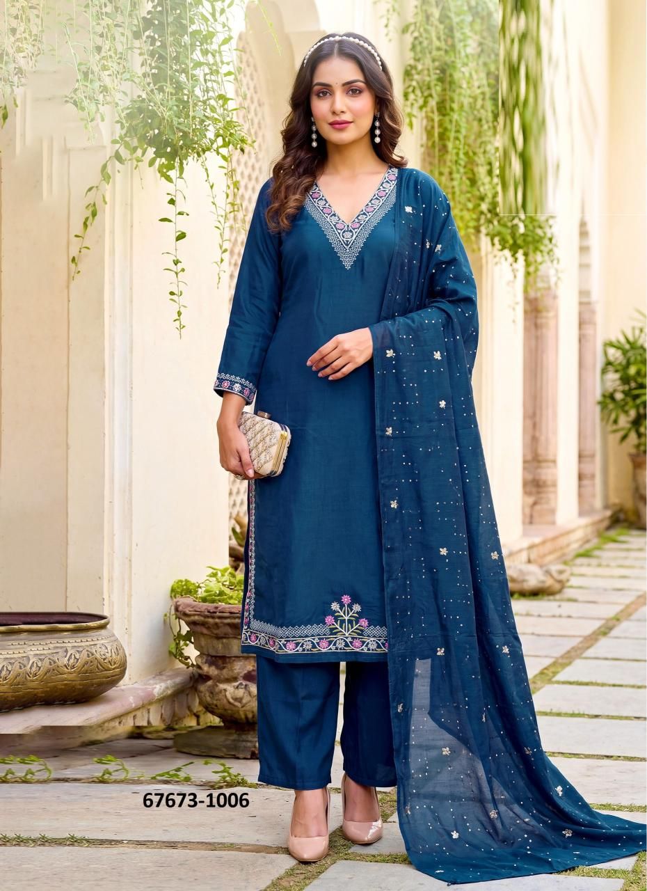 SAUGAT 1 - Catalog # 67673 (Set of 8 Readymade Salwar Suits) SAUGAT 1 - Catalog # 67673 (Set of 8 Readymade Salwar Suits)