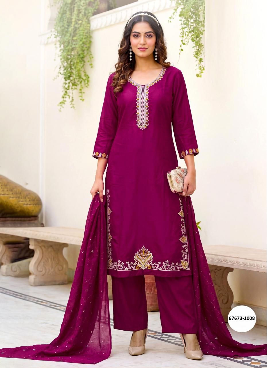 SAUGAT 1 - Catalog # 67673 (Set of 8 Readymade Salwar Suits) SAUGAT 1 - Catalog # 67673 (Set of 8 Readymade Salwar Suits)