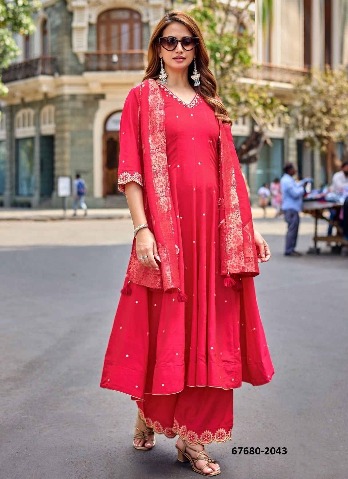 ZAKARIA - Catalog # 67680 (Set of 4 Readymade Salwar Suits)