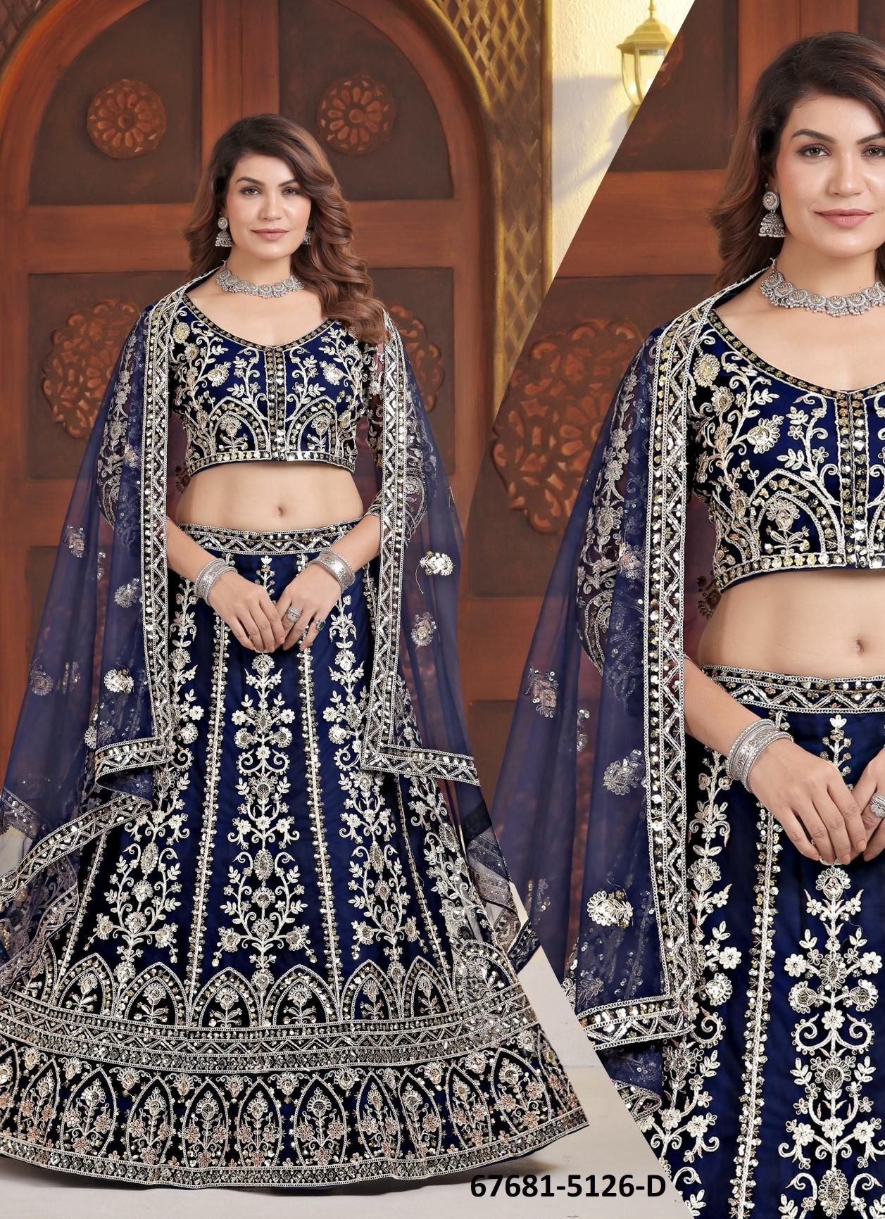 SITA - Catalog # 67681 (Set of 7 Semi-Stitched Lehengas)