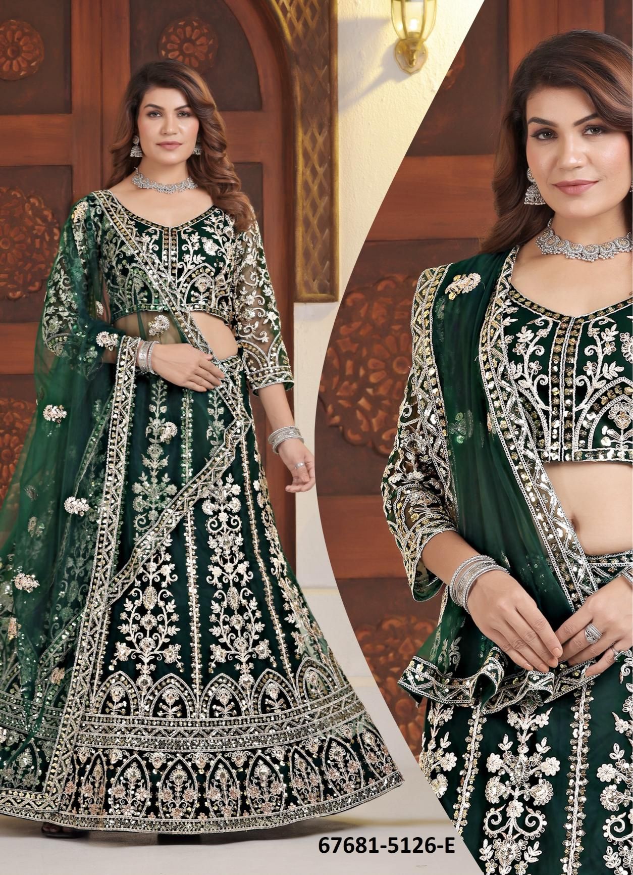 SITA - Catalog # 67681 (Set of 7 Semi-Stitched Lehengas)