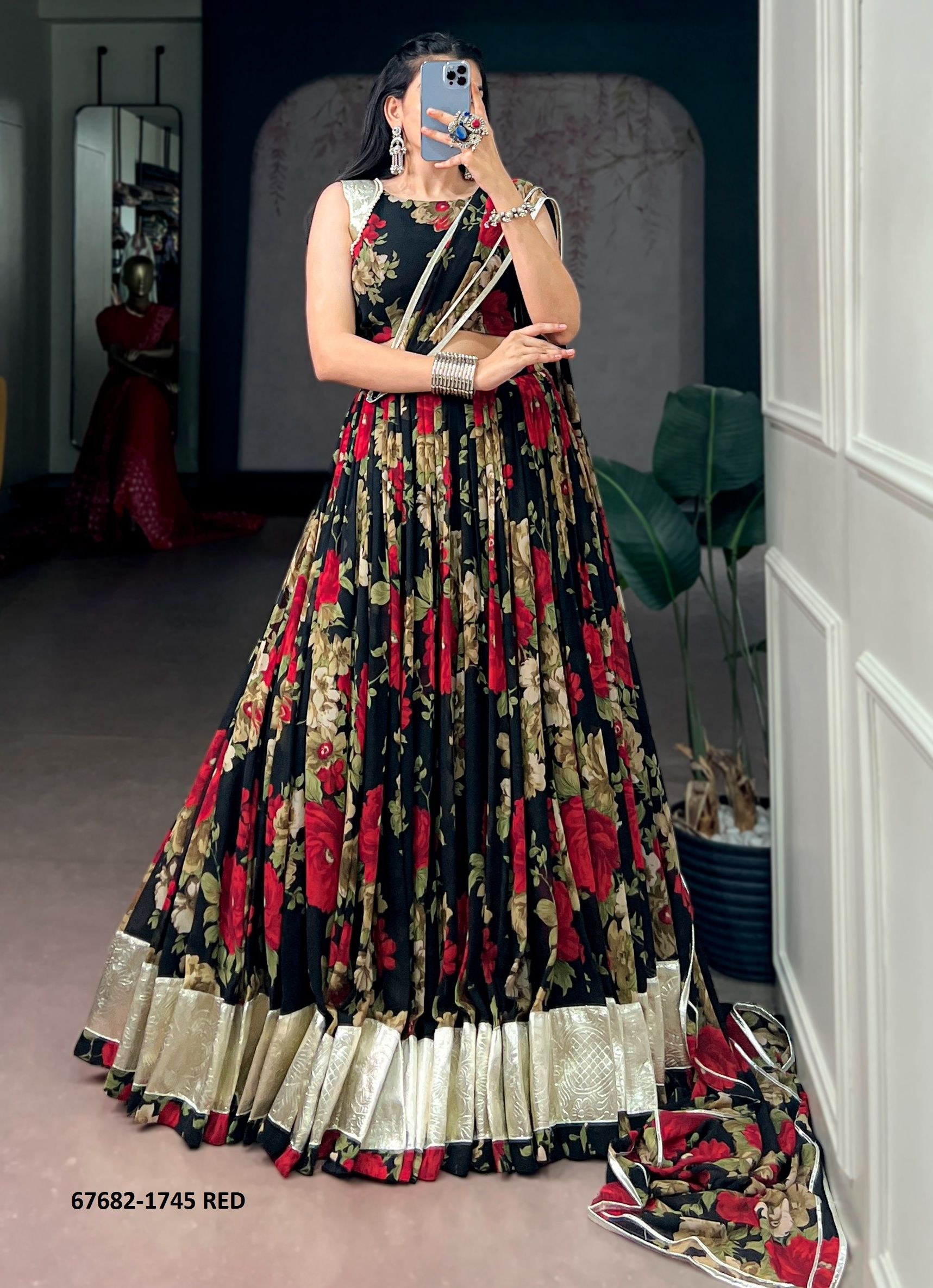 SALONEE - Catalog # 67682 (Set of 4 Readymade Lehengas)