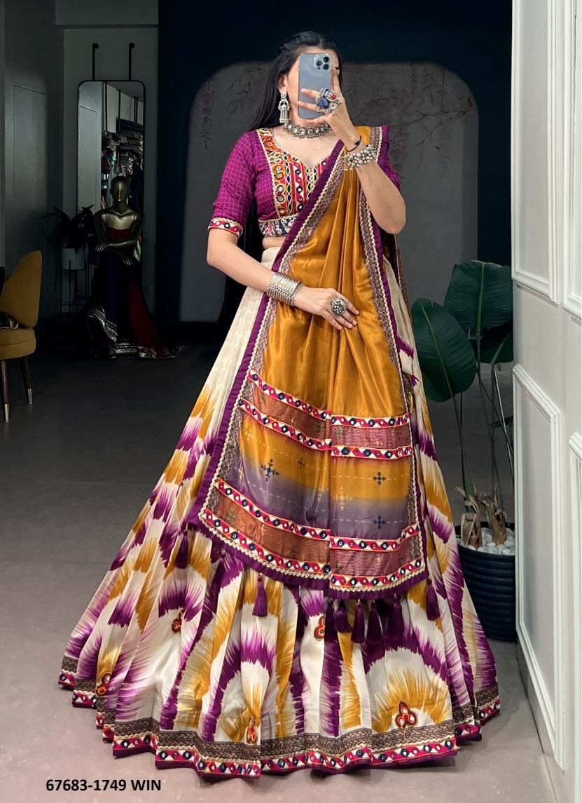 ADANNA - Catalog # 67683 (Set of 4 Readymade Lehengas)