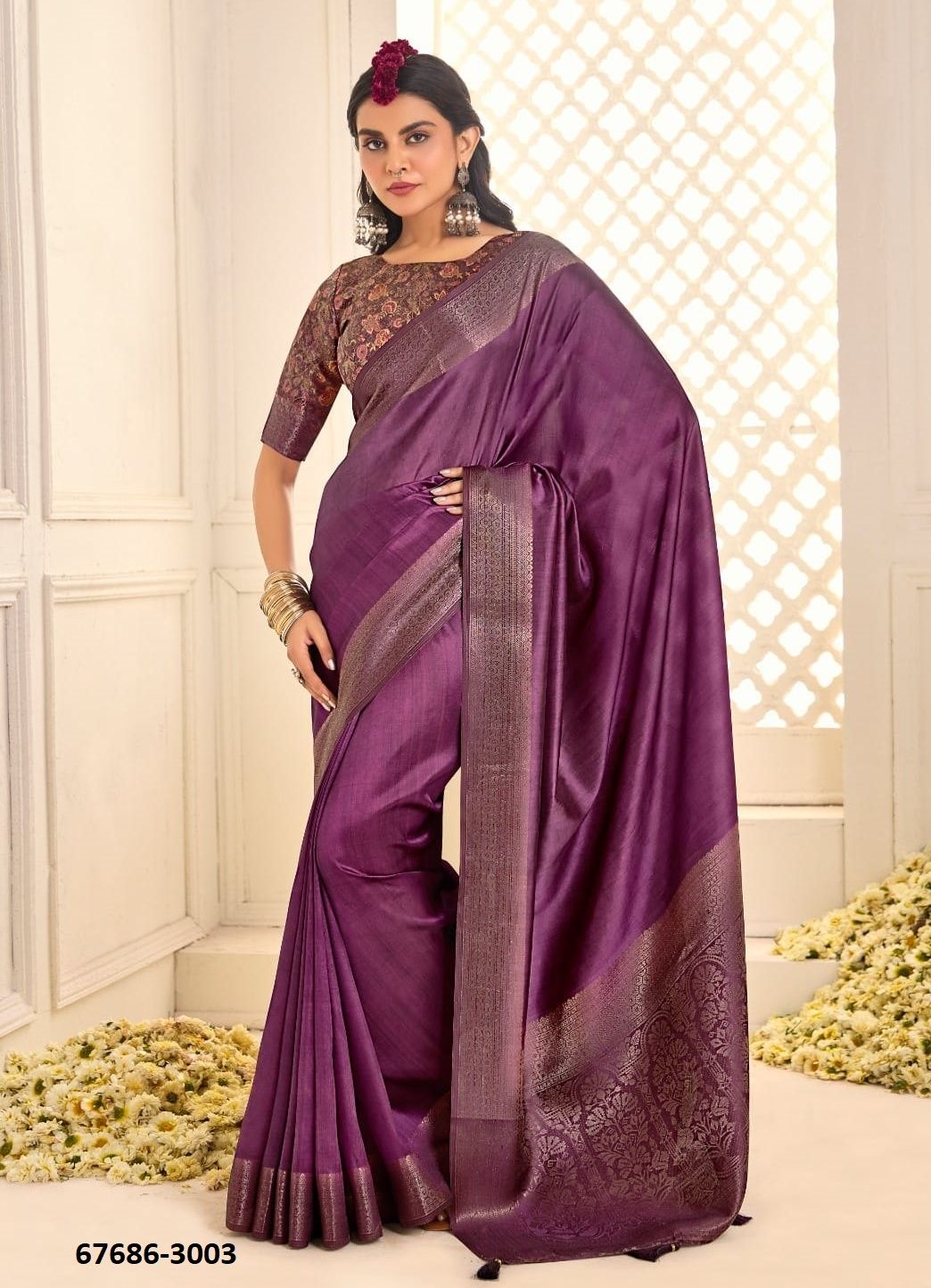 PALAV - Catalog # 67686 (Set of 10 Sarees)