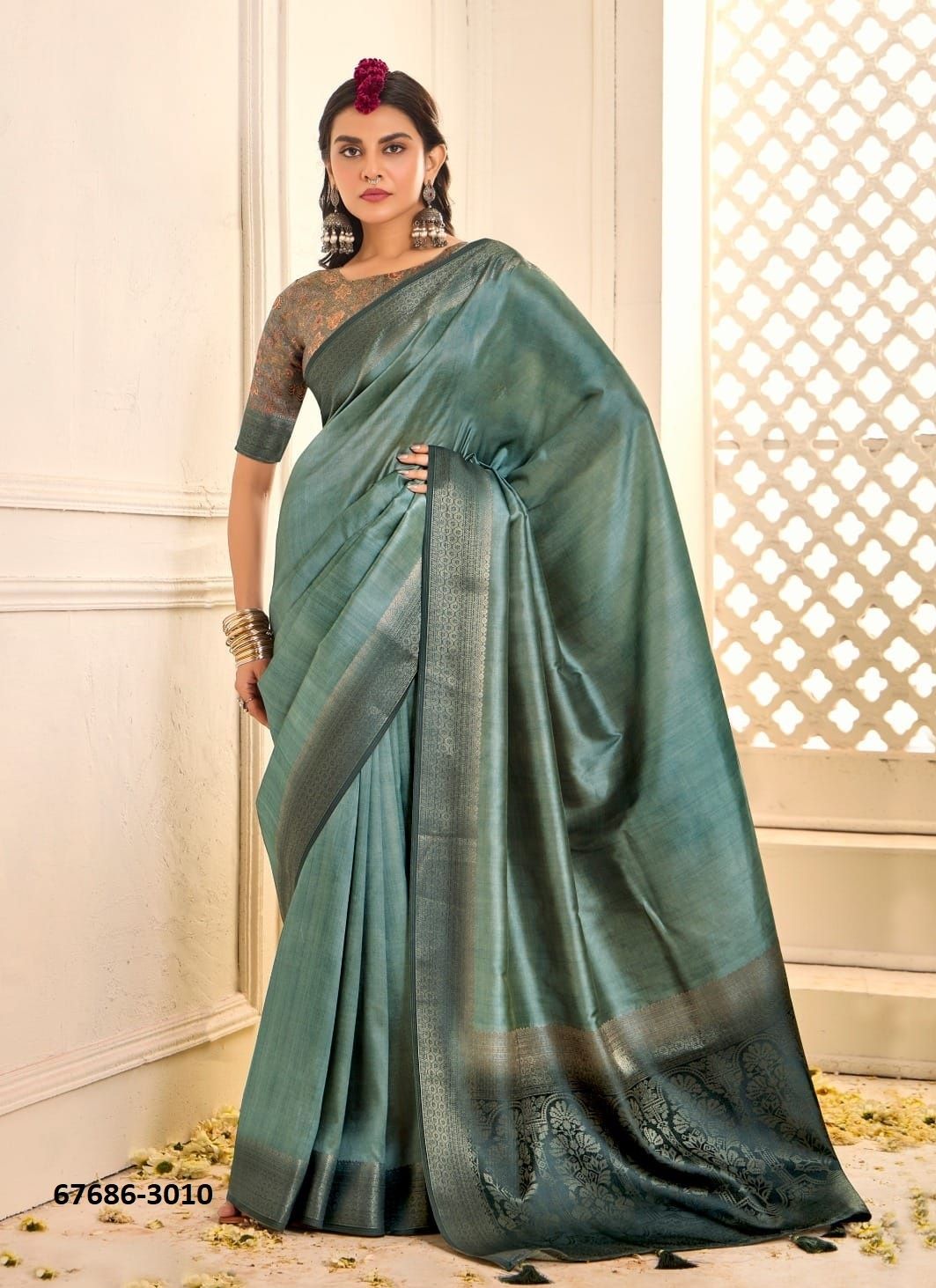 PALAV - Catalog # 67686 (Set of 10 Sarees)