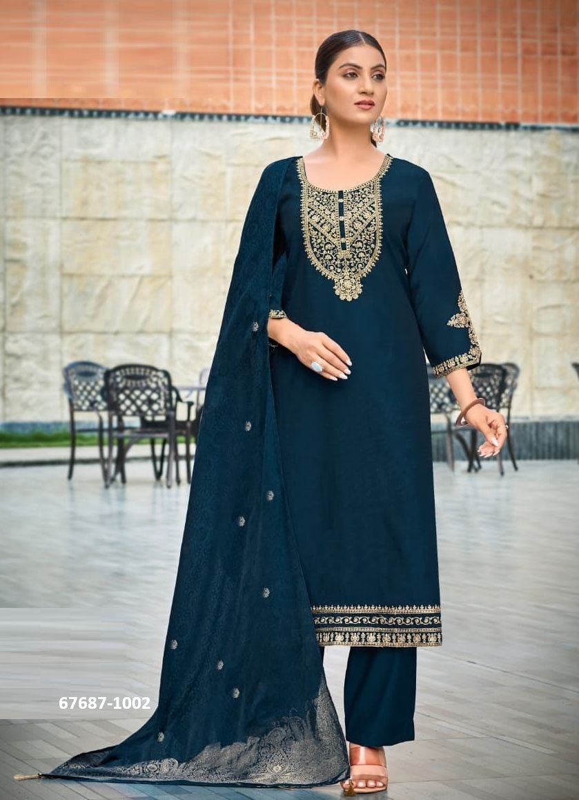 VEDIC - Catalog # 67687 (Set of 6 Readymade Salwar Suits)