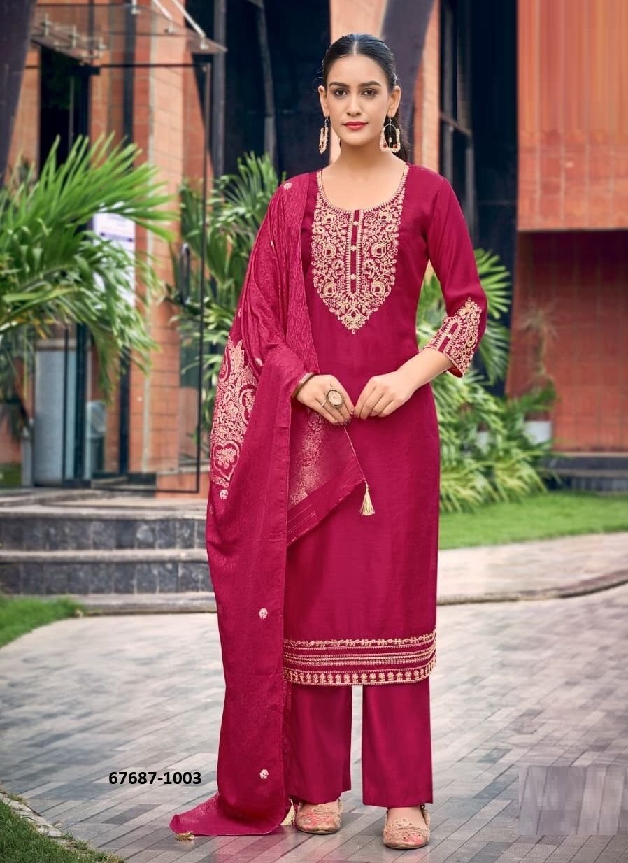 VEDIC - Catalog # 67687 (Set of 6 Readymade Salwar Suits)