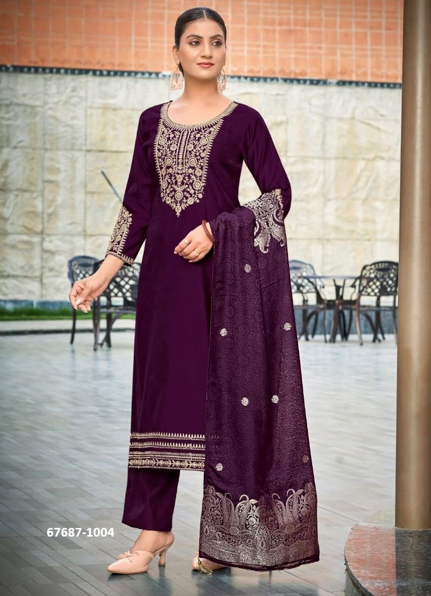 VEDIC - Catalog # 67687 (Set of 6 Readymade Salwar Suits)