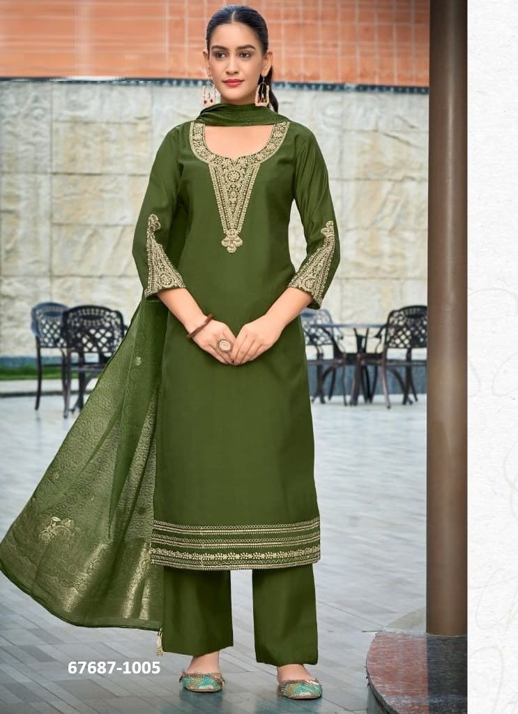 VEDIC - Catalog # 67687 (Set of 6 Readymade Salwar Suits)