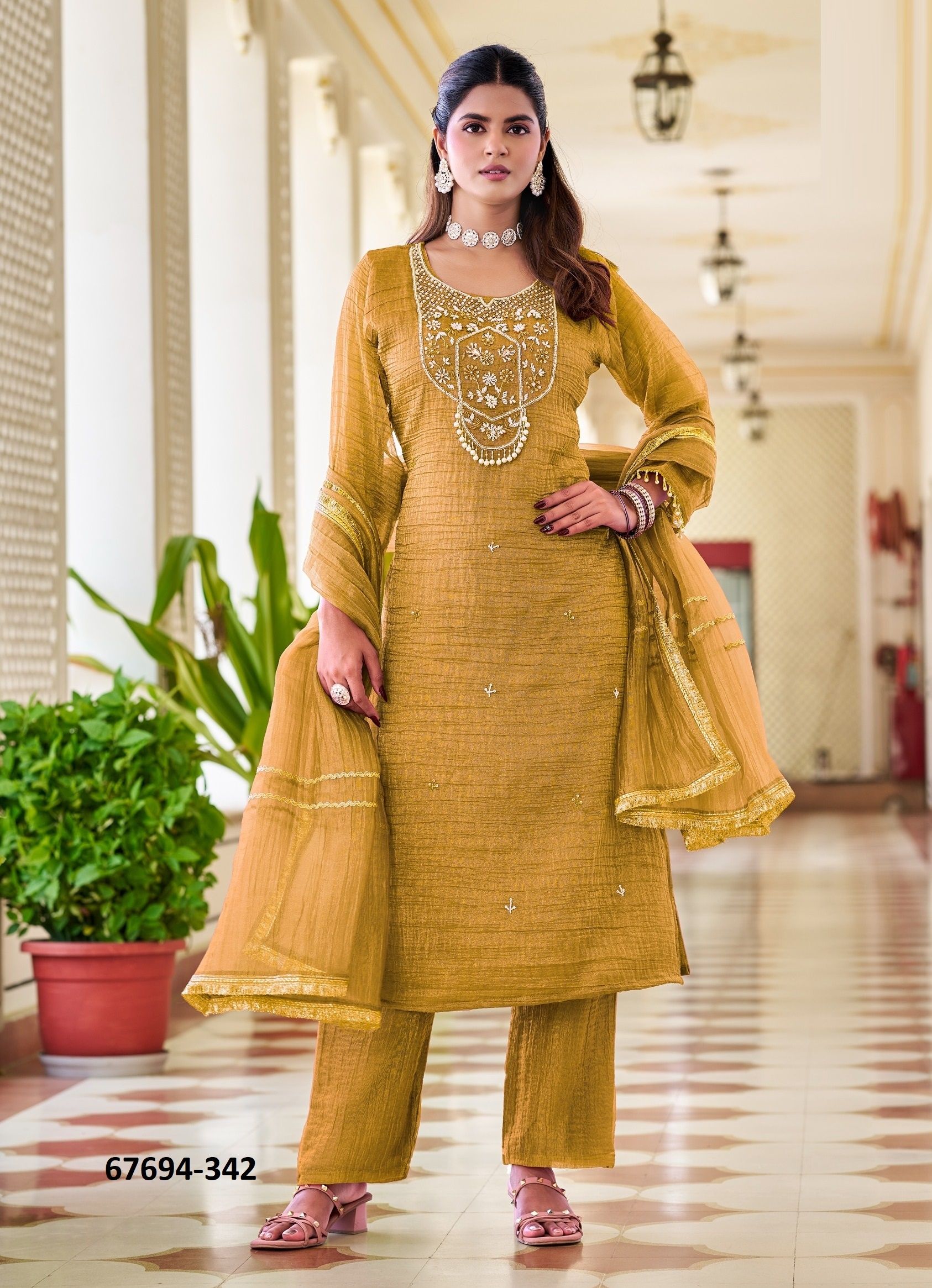 SELTOS - Catalog # 67694 (Set of 4 SIZE-SETS [Readymade Salwar Suits])