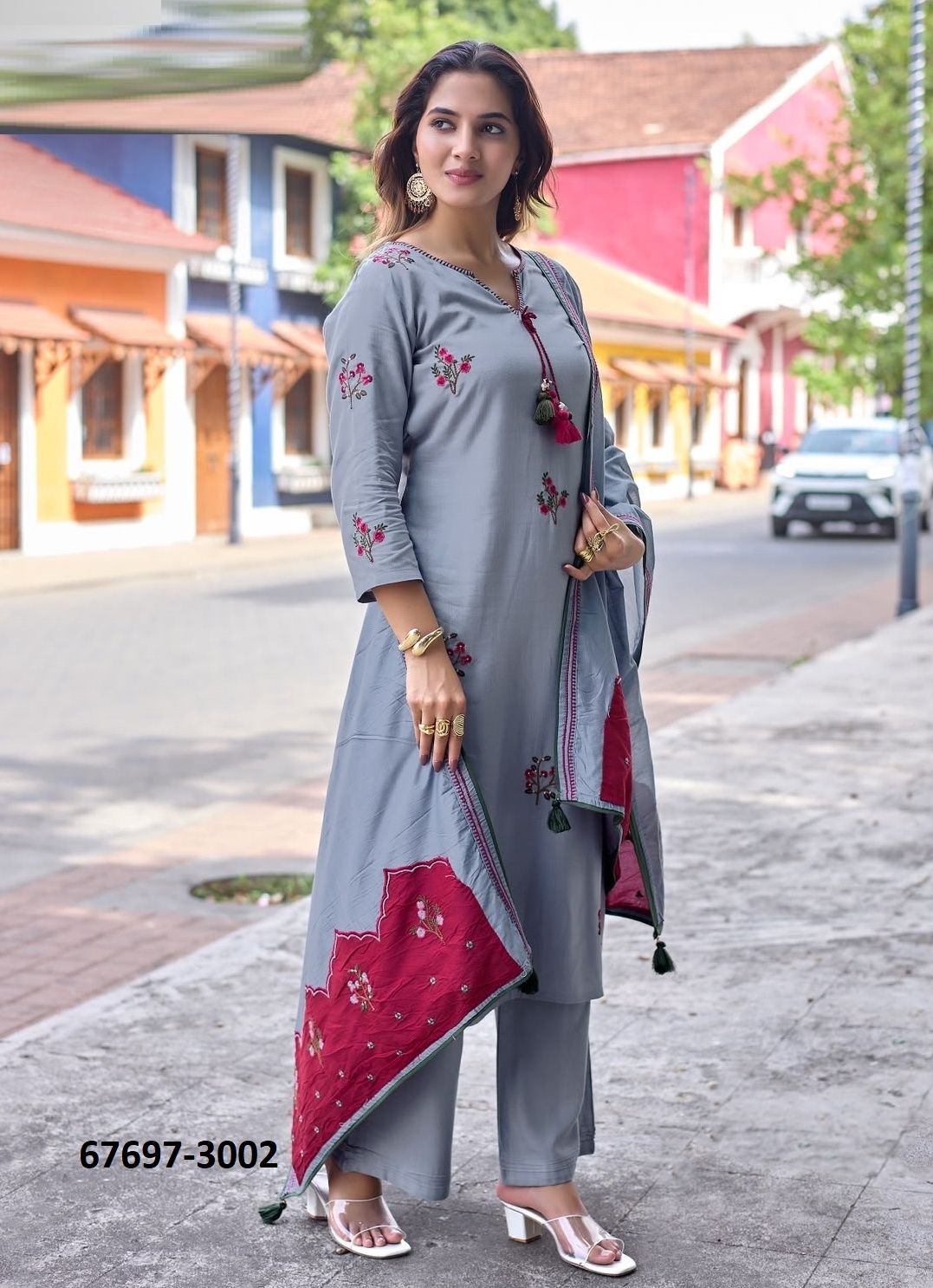 VISHNUPRIYA - Catalog # 67697 (Set of 5 Readymade Salwar Suits)
