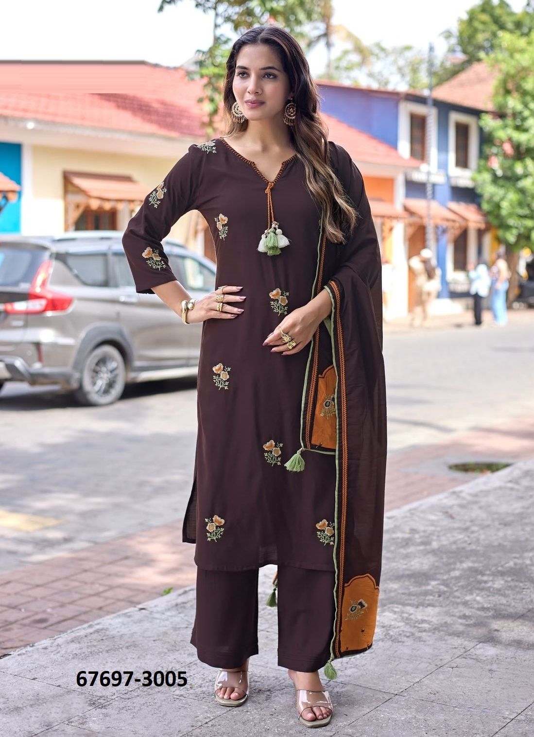 VISHNUPRIYA - Catalog # 67697 (Set of 5 Readymade Salwar Suits)
