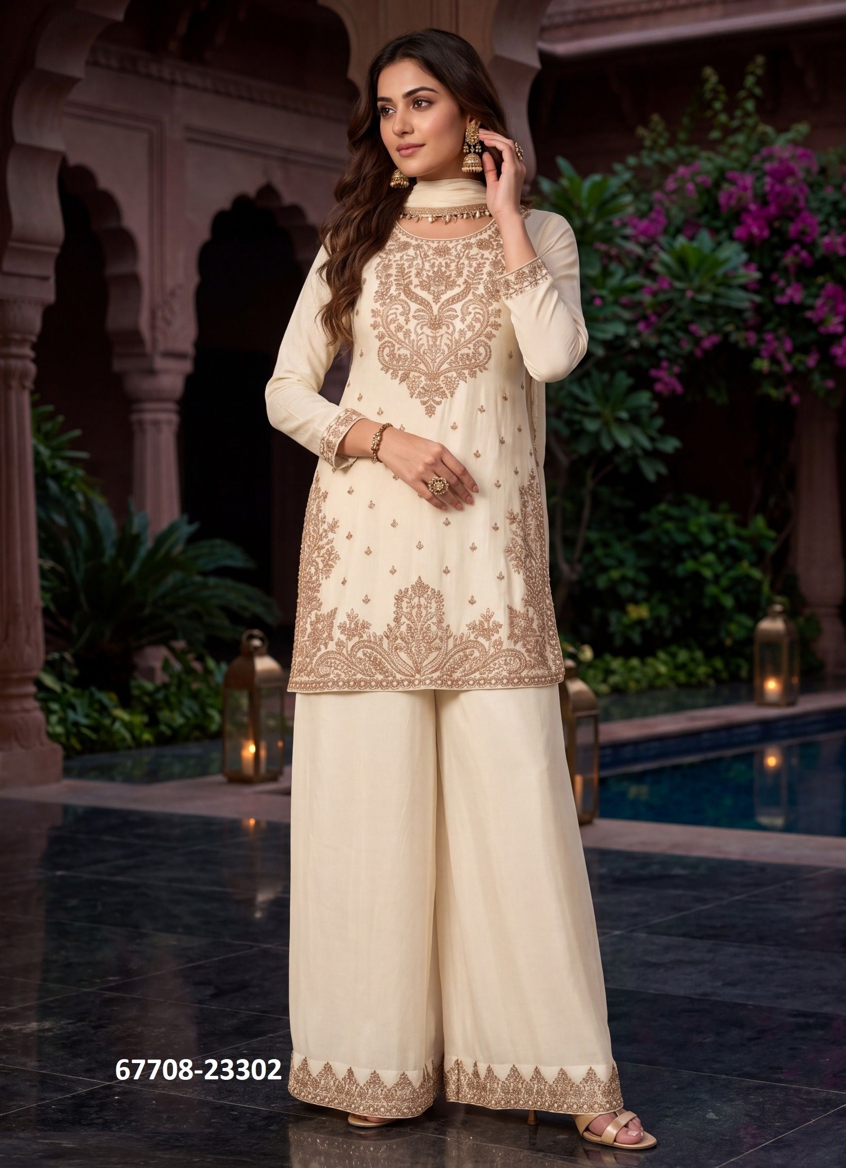AMARPAN - Catalog # 67708 (Set of 2 Readymade Salwar Suits)