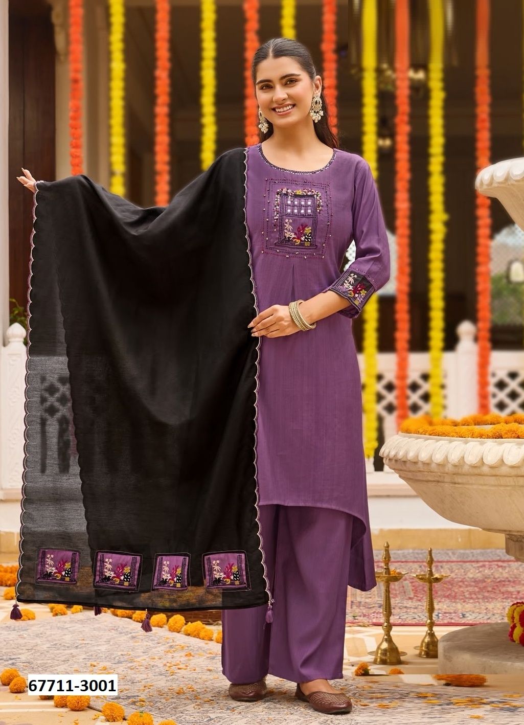 UMANG - Catalog # 67711 (Set of 6 Readymade Salwar Suits) UMANG - Catalog # 67711 (Set of 6 Readymade Salwar Suits)