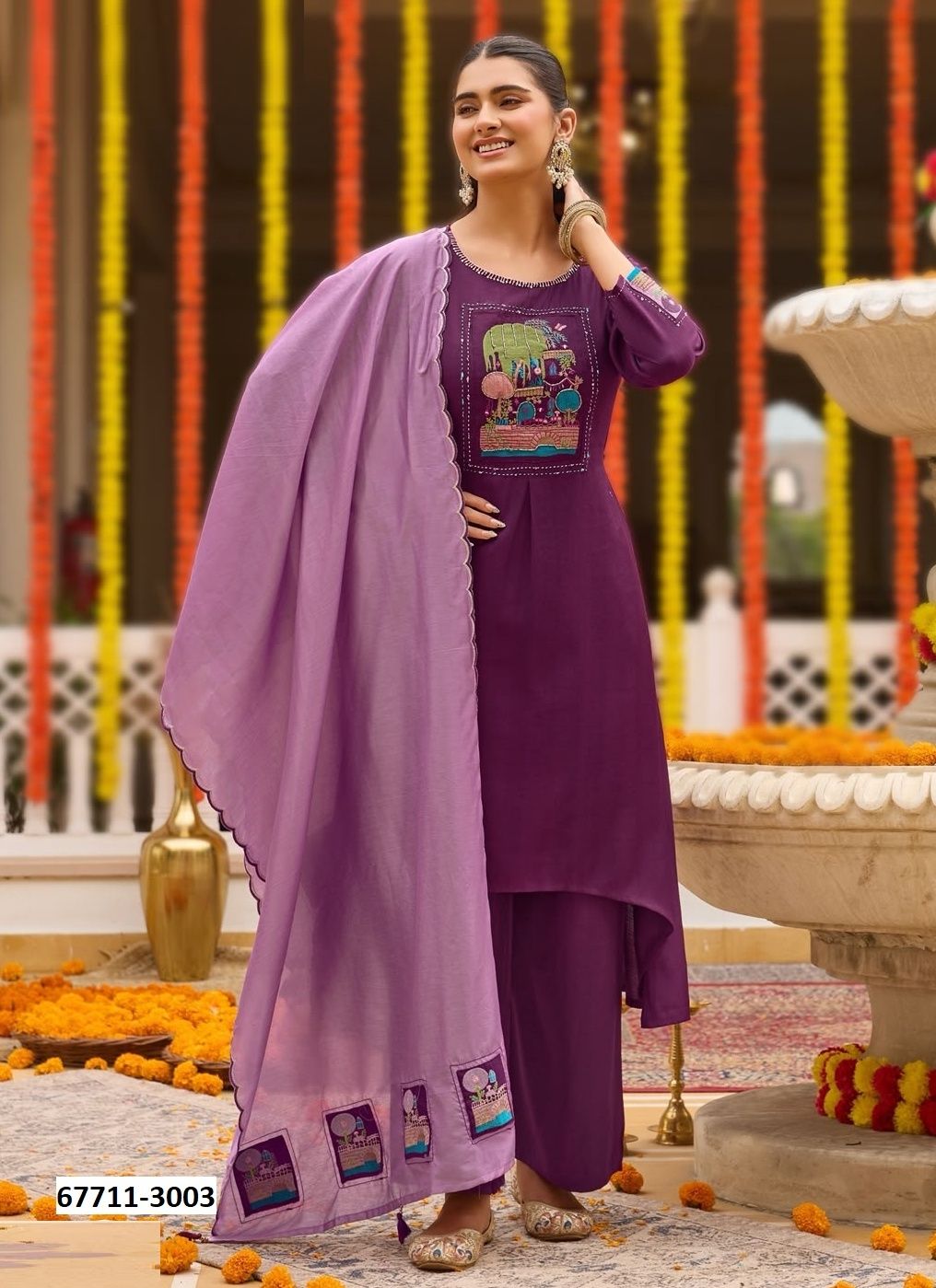 UMANG - Catalog # 67711 (Set of 6 Readymade Salwar Suits) UMANG - Catalog # 67711 (Set of 6 Readymade Salwar Suits)