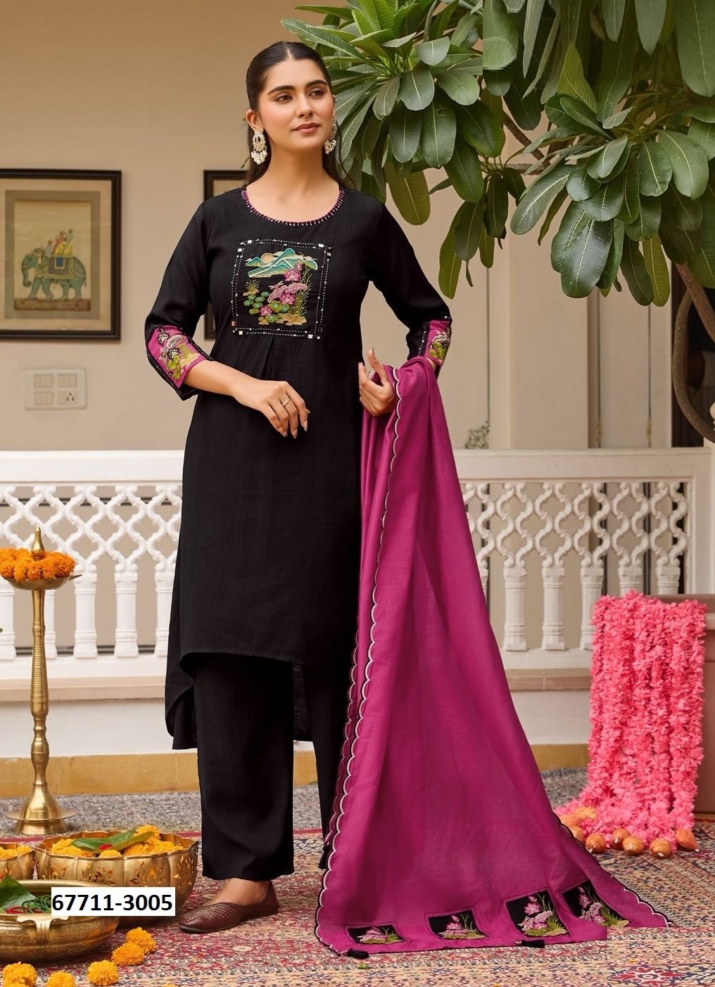 UMANG - Catalog # 67711 (Set of 6 Readymade Salwar Suits) UMANG - Catalog # 67711 (Set of 6 Readymade Salwar Suits)