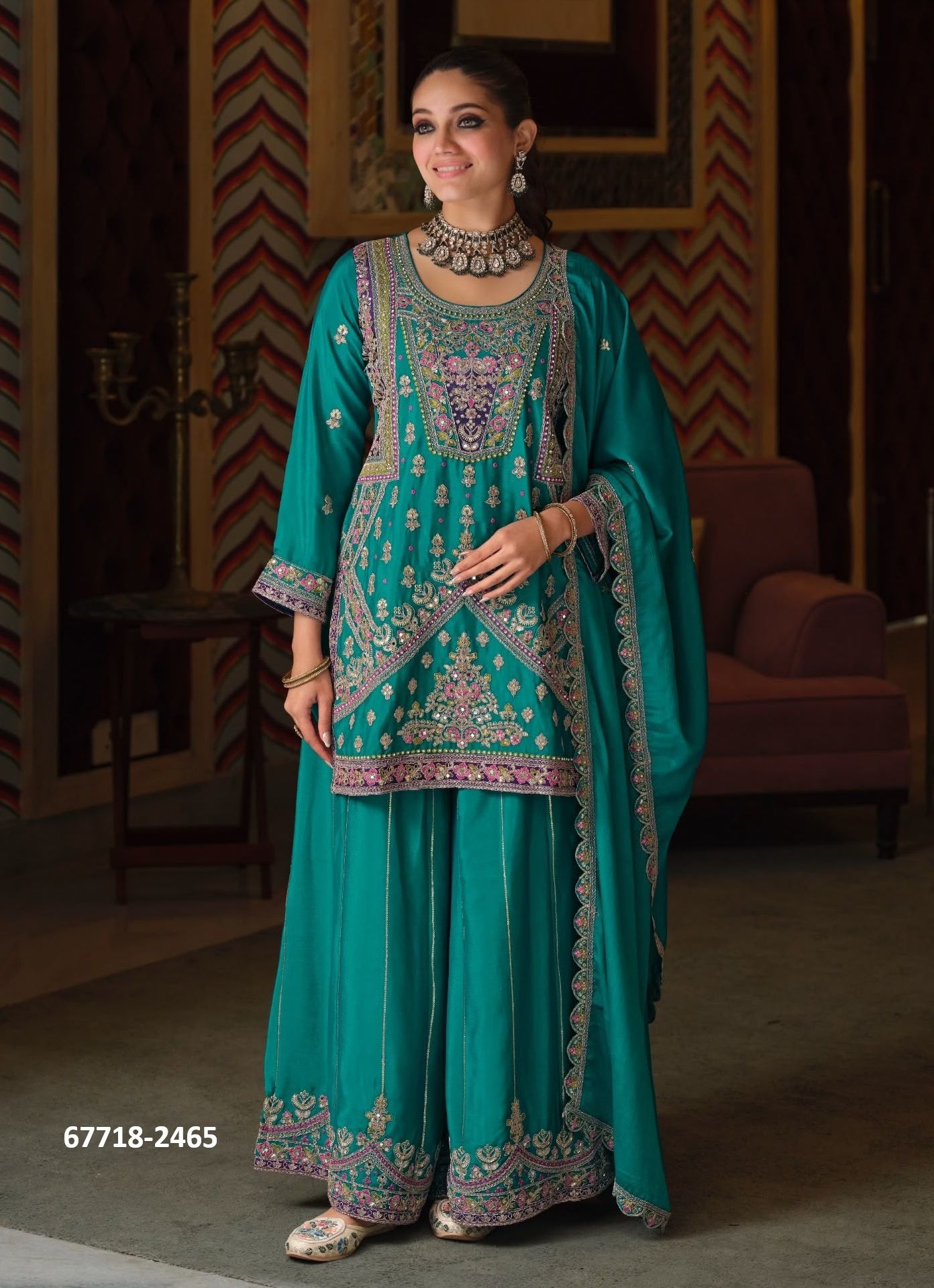 TANMAY - Catalog # 67718 (Set of 3 Readymade Salwar Suits)