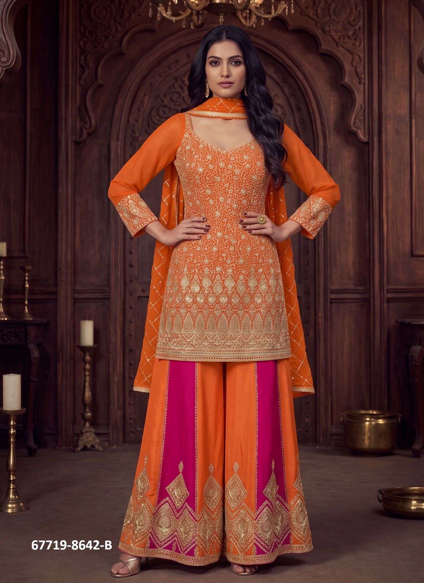 RAZI - Catalog # 67719 (Set of 4 Readymade Salwar Suits)