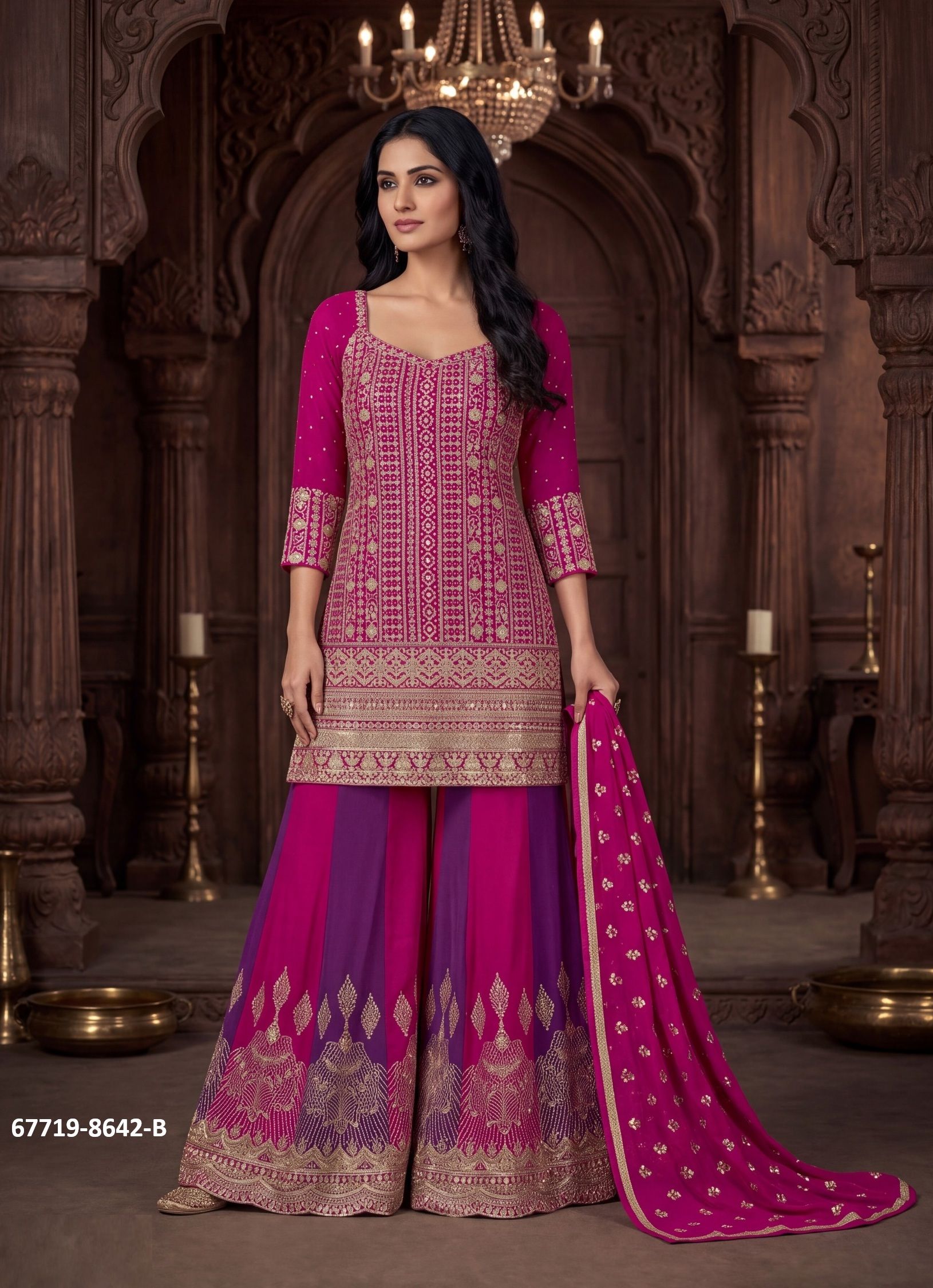 RAZI - Catalog # 67719 (Set of 4 Readymade Salwar Suits)