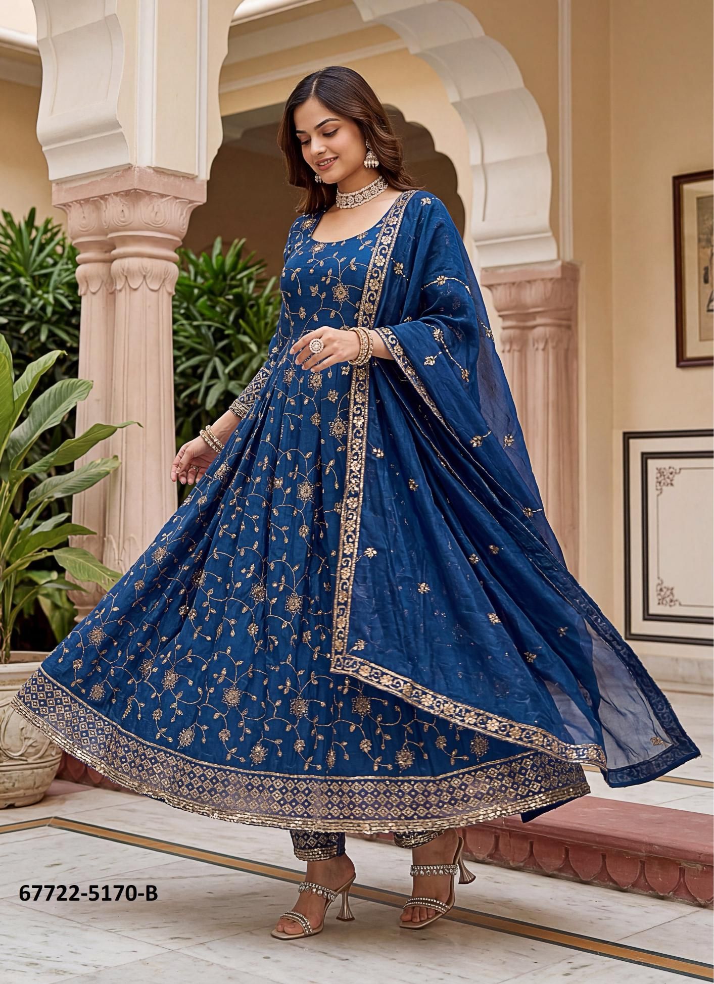 SAMVEDNA - Catalog # 67722 (Set of 4 Readymade Salwar Suits)