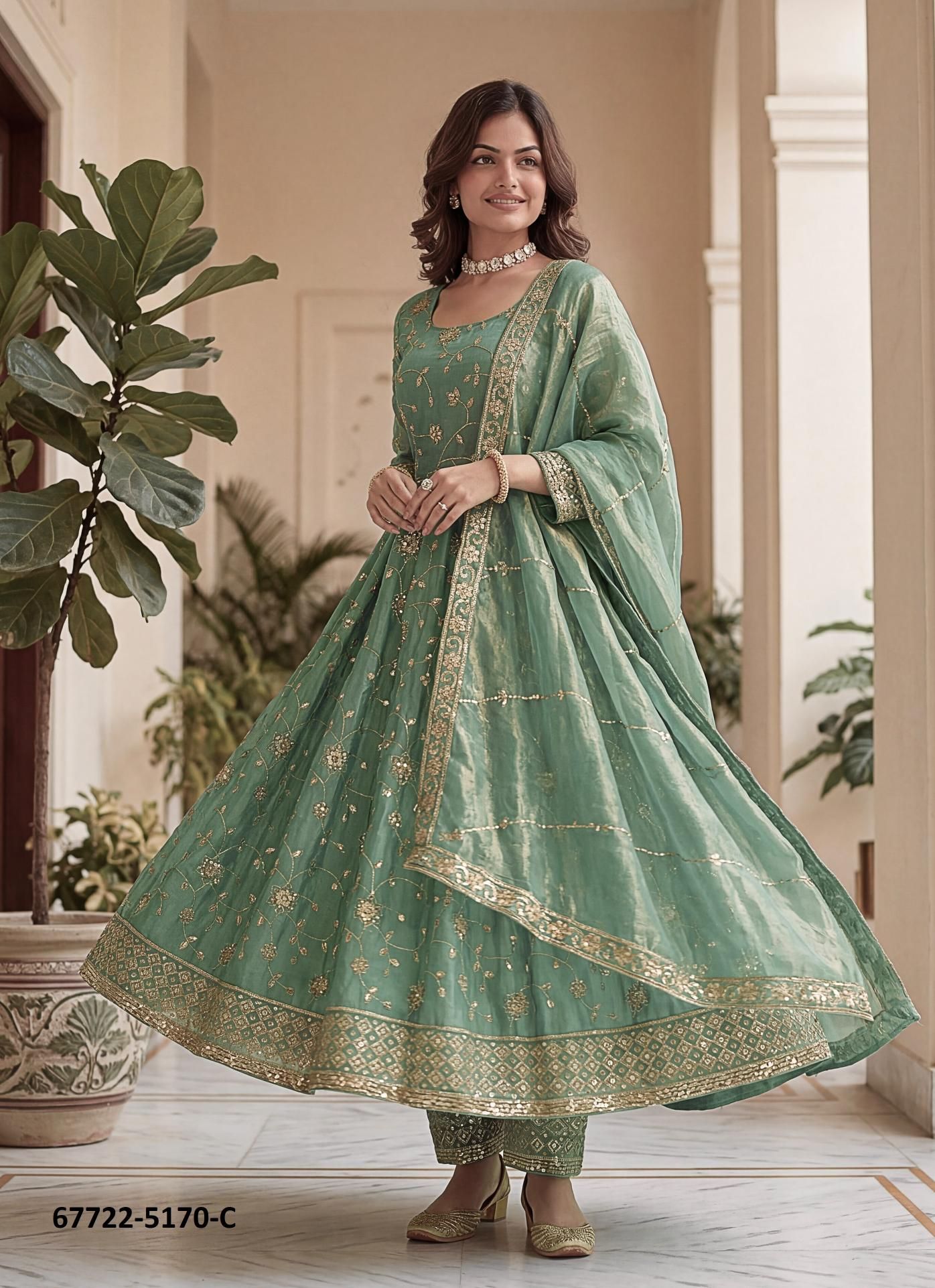 SAMVEDNA - Catalog # 67722 (Set of 4 Readymade Salwar Suits)
