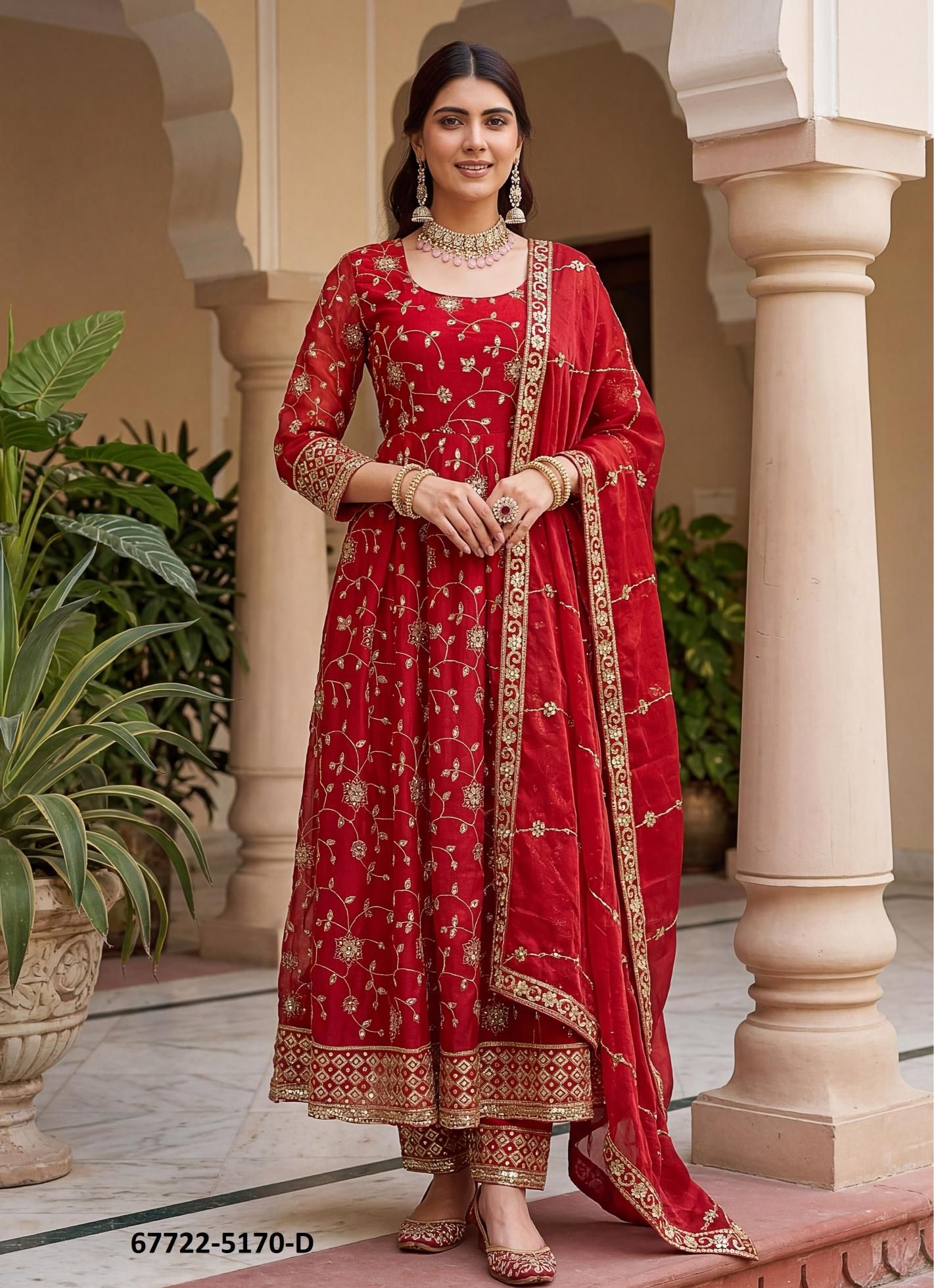 SAMVEDNA - Catalog # 67722 (Set of 4 Readymade Salwar Suits)