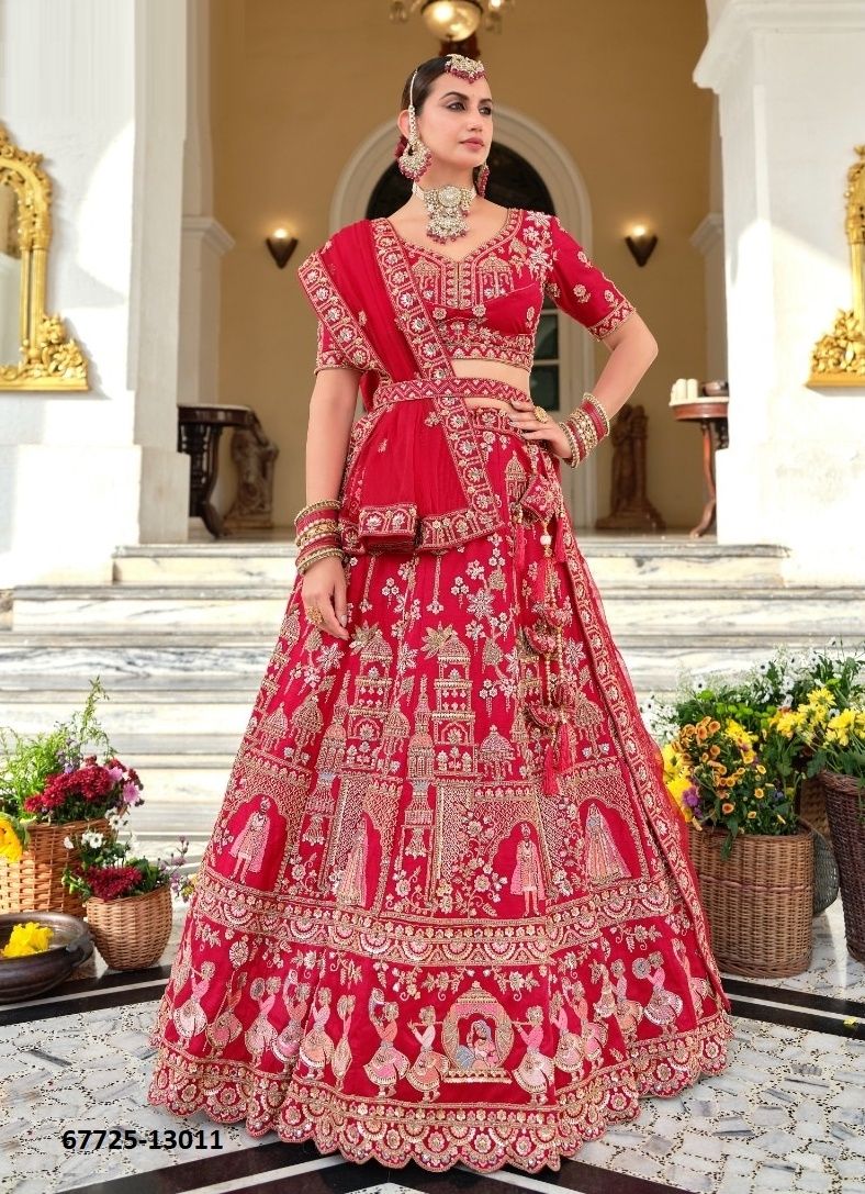 DHRISTI - Catalog # 67725 (Set of 2 Semi-Stitched Lehengas) DHRISTI - Catalog # 67725 (Set of 2 Semi-Stitched Lehengas)