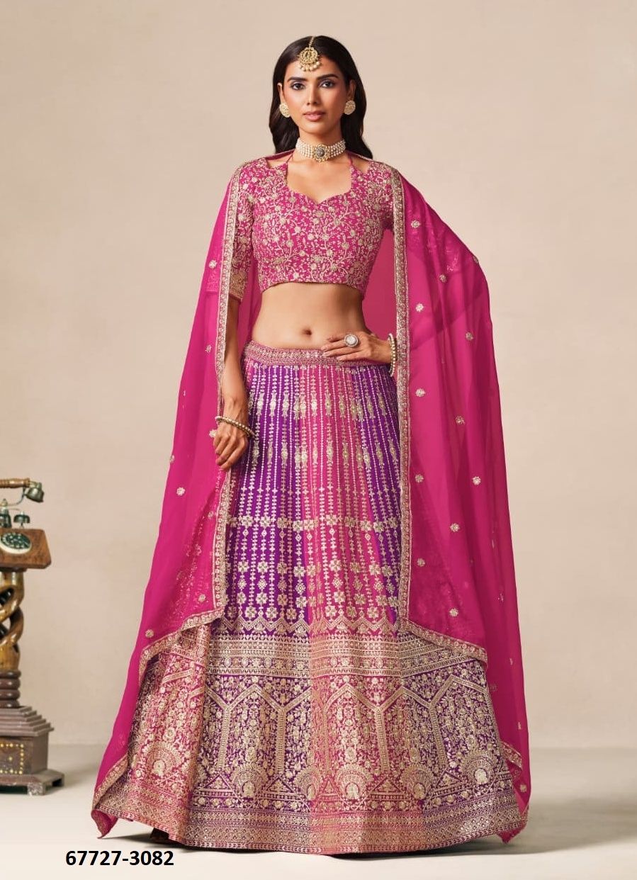 MEHERBAAN - Catalog # 67727 (Set of 2 Semi-Stitched Lehengas) MEHERBAAN - Catalog # 67727 (Set of 2 Semi-Stitched Lehengas)